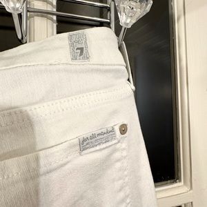 7 for all Mankind - white cotton slim jeans - size 31 - ankle length